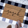 Personalised Script Font Doormat First Home Gift, thumbnail 1 of 2