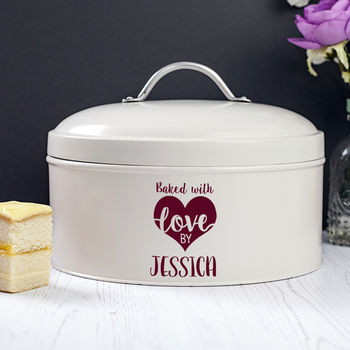 Personalised 'Made With Love' Cake Tin, 4 of 6