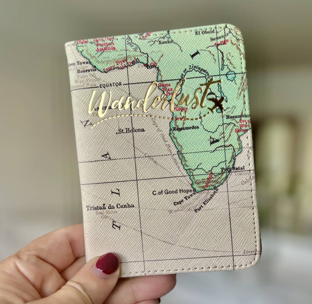 Map Design Passport Cover, 1 of 7