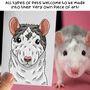 Personalised Hamster Half Portrait Print, thumbnail 5 of 11