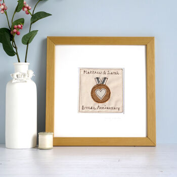 Personalised Bronze Medal 8th Or 19th Anniversary Card, 4 of 12