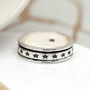 Personalised Black Star Spinner Ring In Sterling Silver, thumbnail 9 of 12