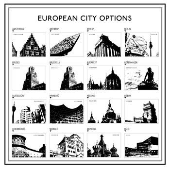 Our Three Favourite Cities Personalised Print, 8 of 12