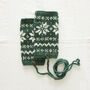 Fair Trade Snowflake Wool Wristwarmer Fingerless Gloves, thumbnail 7 of 8