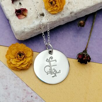 Personalised Floral Initial Necklace, 2 of 2