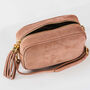 Personalised Pink Suede Cross Body Bag, thumbnail 4 of 7