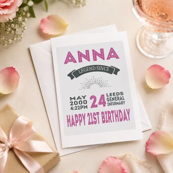 Personalised Special Date 21st Birthday Card, 5 of 6