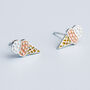Sterling Silver Ice Cream Cone Stud Earrings, thumbnail 3 of 6