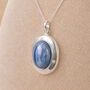 Personalised Sterling Silver Kyanite Gemstone Photo Locket Necklace, thumbnail 1 of 6