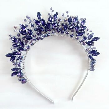 Dark Purple Bridal Crown, 3 of 5
