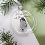 Personalised First Christmas Baby Penguin Bauble, thumbnail 9 of 10