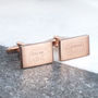 Personalised Engraved Bear And Name Cufflinks, thumbnail 1 of 2