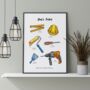 Dad's Toolkit Print Personalised Father's Day Gift, thumbnail 3 of 8