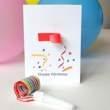 Personalised Happy Birthday Party Blower Card, 4 of 4