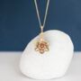 Tiny Daffodil Necklace In 18ct Gold Plated Silver, thumbnail 1 of 12