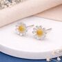 Sterling Silver And Gold Daisy Stud Earrings – 10mm, thumbnail 1 of 11