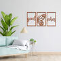 Good Vibes Metal Wall Art Butterfly Motif Set, thumbnail 7 of 11