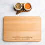 Anniversary Personalised Engraved Wooden Chopping Board, thumbnail 2 of 3