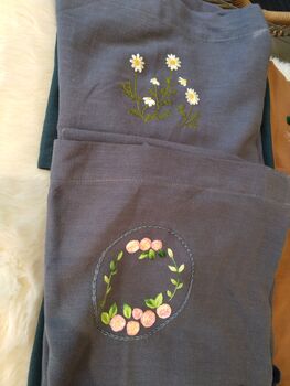 Hand Embroidered Linen Apron, 2 of 6
