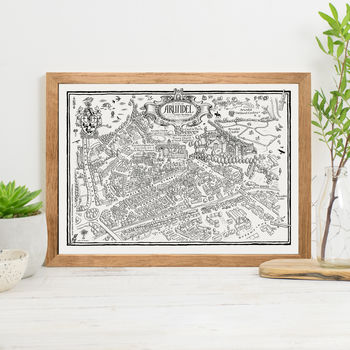 Map Of Arundel Signed Print, 3 of 3