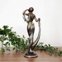 Maisonica Art Deco Silhouette Bronze Lady Figurine 31cm, thumbnail 4 of 8