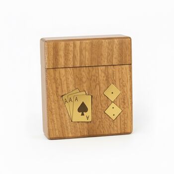 Personalised Luxury Card And Dice Set In A Wood Box, 9 of 12