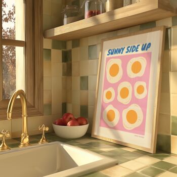 Sunny Side Up Eggs Kitchen Wall Art Print, 4 of 7