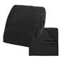 Wedding Handmade Polyester Knitted Pocket Square In Black, thumbnail 11 of 12