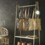 Brass Clothes Rail With A Double Shelf, thumbnail 2 of 4