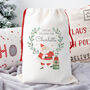 Personalised Father Christmas Santa Sack Christmas Present Bag For Children, thumbnail 1 of 2