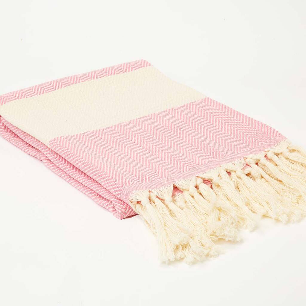 Hammam Towel/ Bath Towel Pink, 1 of 2