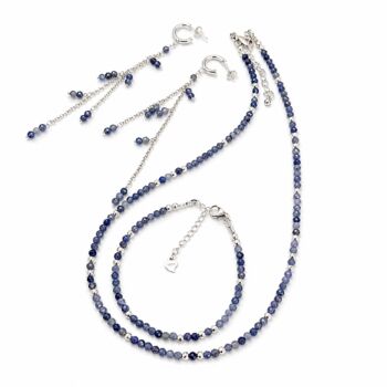Tanzanite Hoop Drop Earrings In Sterling Silver Or Gold Vermeil, 4 of 11