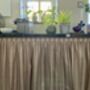 Velcro Sink Skirt, Putty And Beige Bespoke Stripy Cabinet Curtain, thumbnail 3 of 5