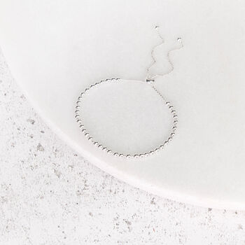 Sterling Silver 40th Birthday 40 Beads Slider Bracelet, 4 of 6