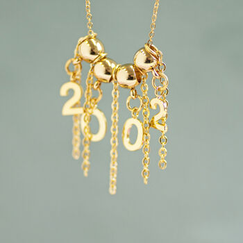 Gold Plated Significant Date Charm Necklace, 5 of 11