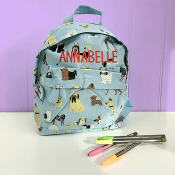 Child's Personalised Backpack With Pocket, 6 of 9