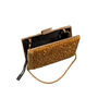 Evening Box Clutch Sustainable Golden Velvet Handbag, thumbnail 2 of 6