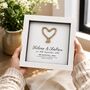 Personalised 4th Anniversary Gift Framed Linen Heart, thumbnail 1 of 12