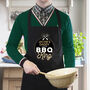 Personalised BBQ King Black 100% Cotton Apron, thumbnail 2 of 3