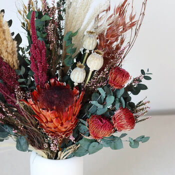 Ruby Autumn Hand Tied Dried Flower Bouquet, 3 of 5