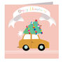 Christmas Tree Car Greetings Card, thumbnail 2 of 5