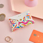 Personalised Carnival Print Leather Card + Coin Purse, thumbnail 3 of 4