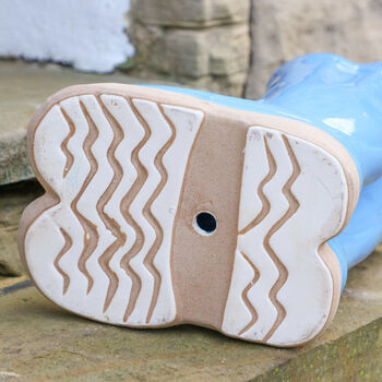 Large Blue Personalised Welly Boots Planter, 7 of 10