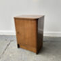 A Vintage 1950/60s Petite Compact Oak Bedside Cabinet, thumbnail 2 of 12