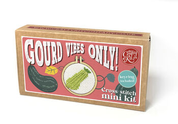 Gourd Vibes Only! Mini Matchbox Cross Stitch Kit, 2 of 3