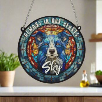 Border Collie Memorial Suncatcher, 3 of 6