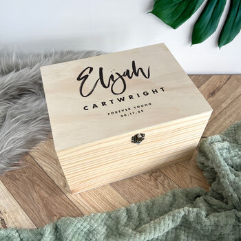 Personalised Modern Any Occasion Memory Box Five Sizes 16cm | 20cm | 26cm | 30cm | 36cm, 2 of 8