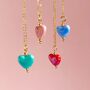 Four In One Glazed Ceramic Heart Necklace, thumbnail 2 of 7