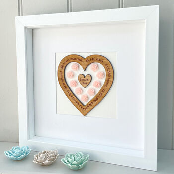 20th Anniversary Personalised China And Oak Heart, 6 of 6