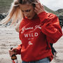 Red 'Brave Free Wild As The Sea' Womens Sweatshirt, thumbnail 2 of 5